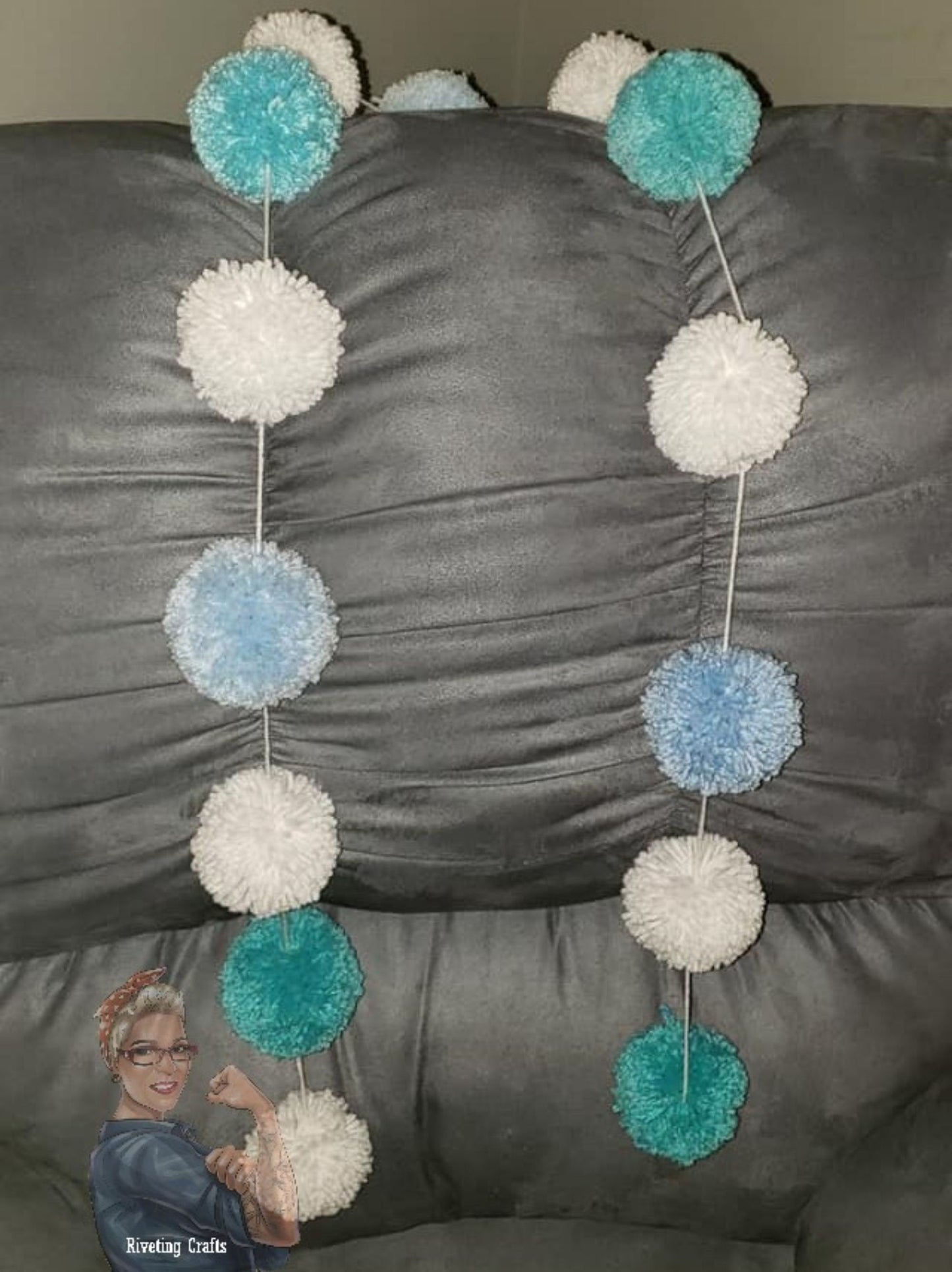 Large Handmade 3" Pom-Poms - Single or Garland - Super Thick