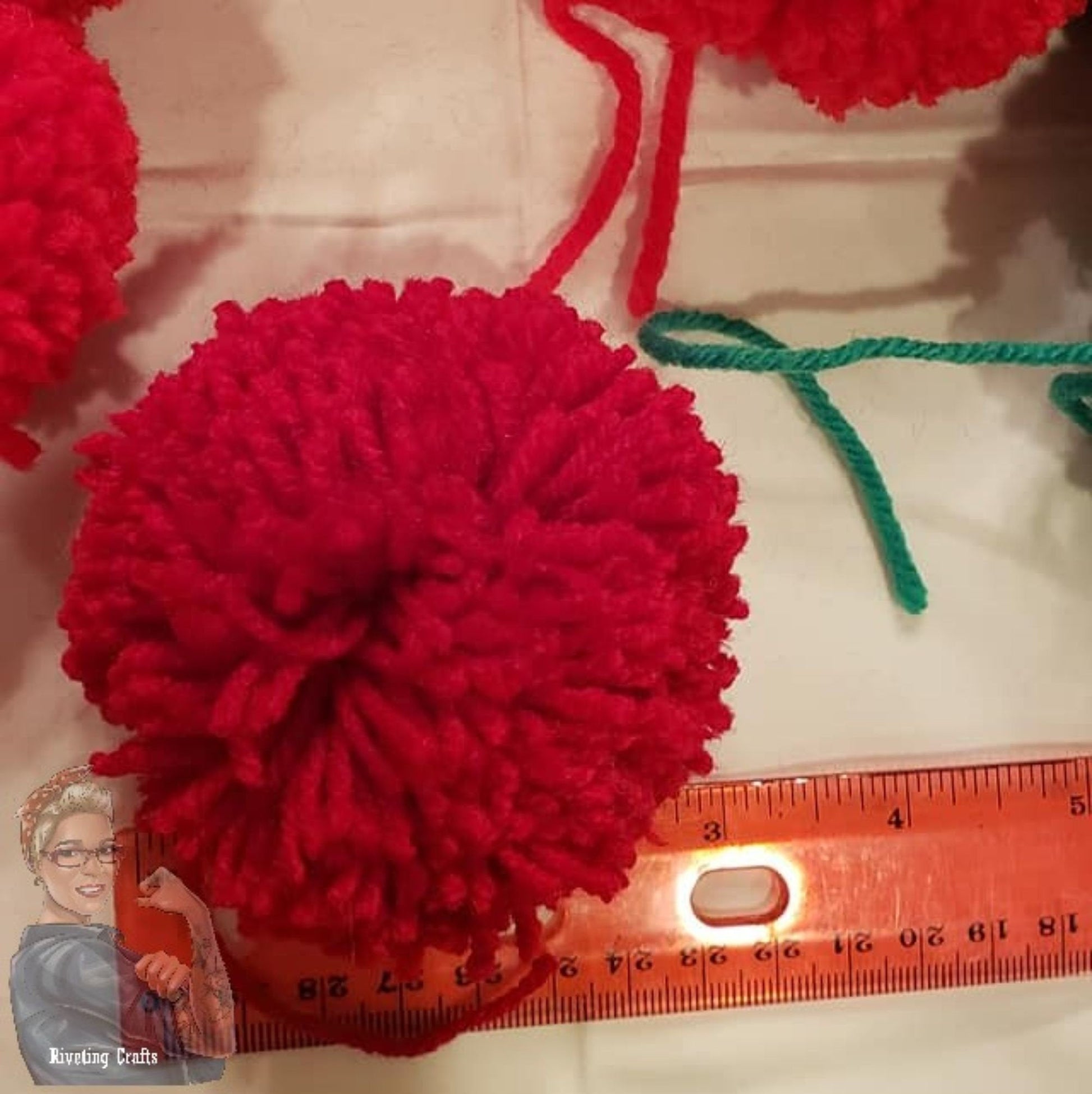 Large Handmade 3" Pom-Poms - Single or Garland - Super Thick
