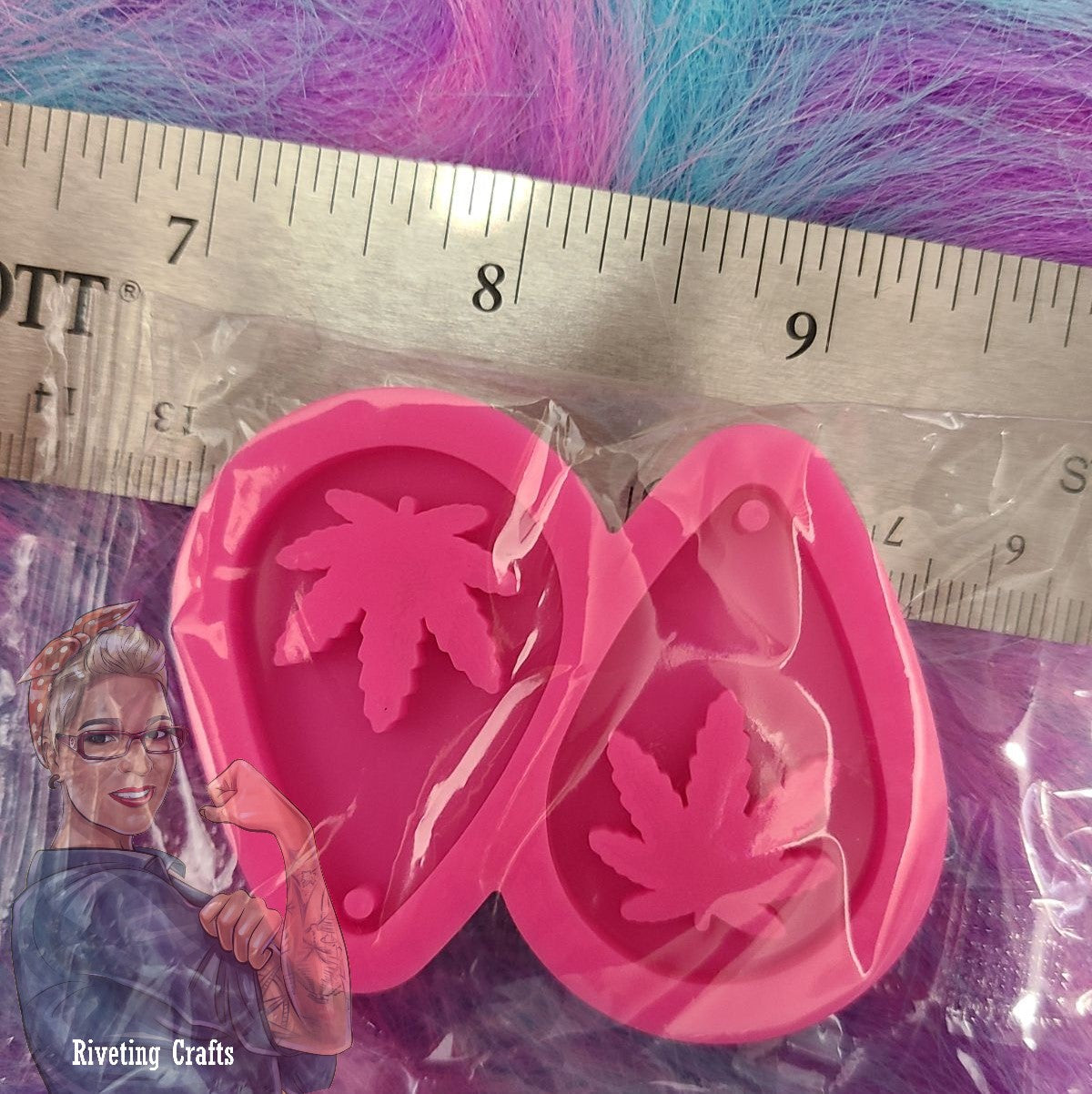 Plant Leaf Earring Pendant Keychain Silicone Mold