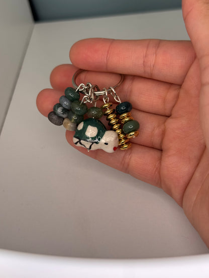 Lucky Jade Turtle Keychain