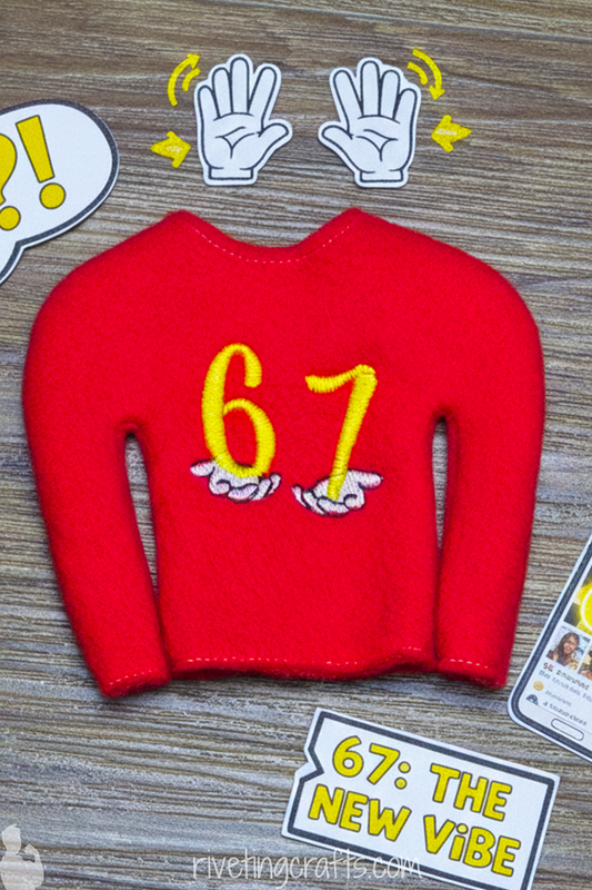 Ambiguous "6-7" Elf Sweater for Holiday Scout - 12 inch Doll Clothes Prop Outfit