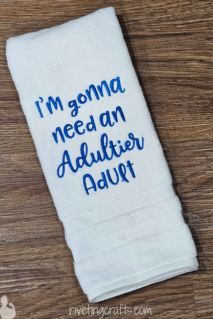Adultier Adult Hand Towel