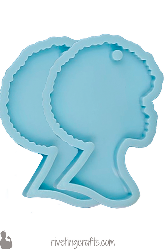 Afro Woman Keychain Silicone Mold