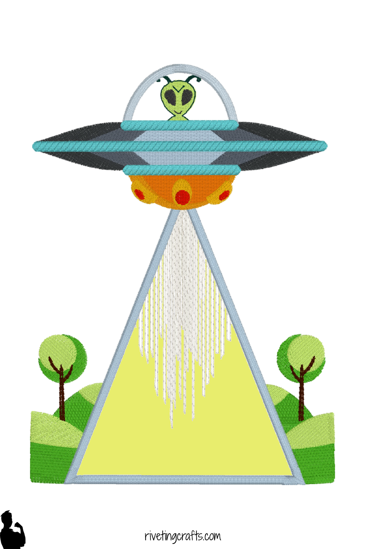 Alien Abduction Hand Towel