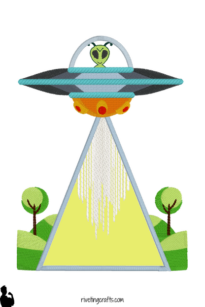 Alien Abduction Hand Towel