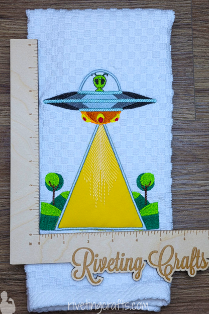Alien Abduction Hand Towel