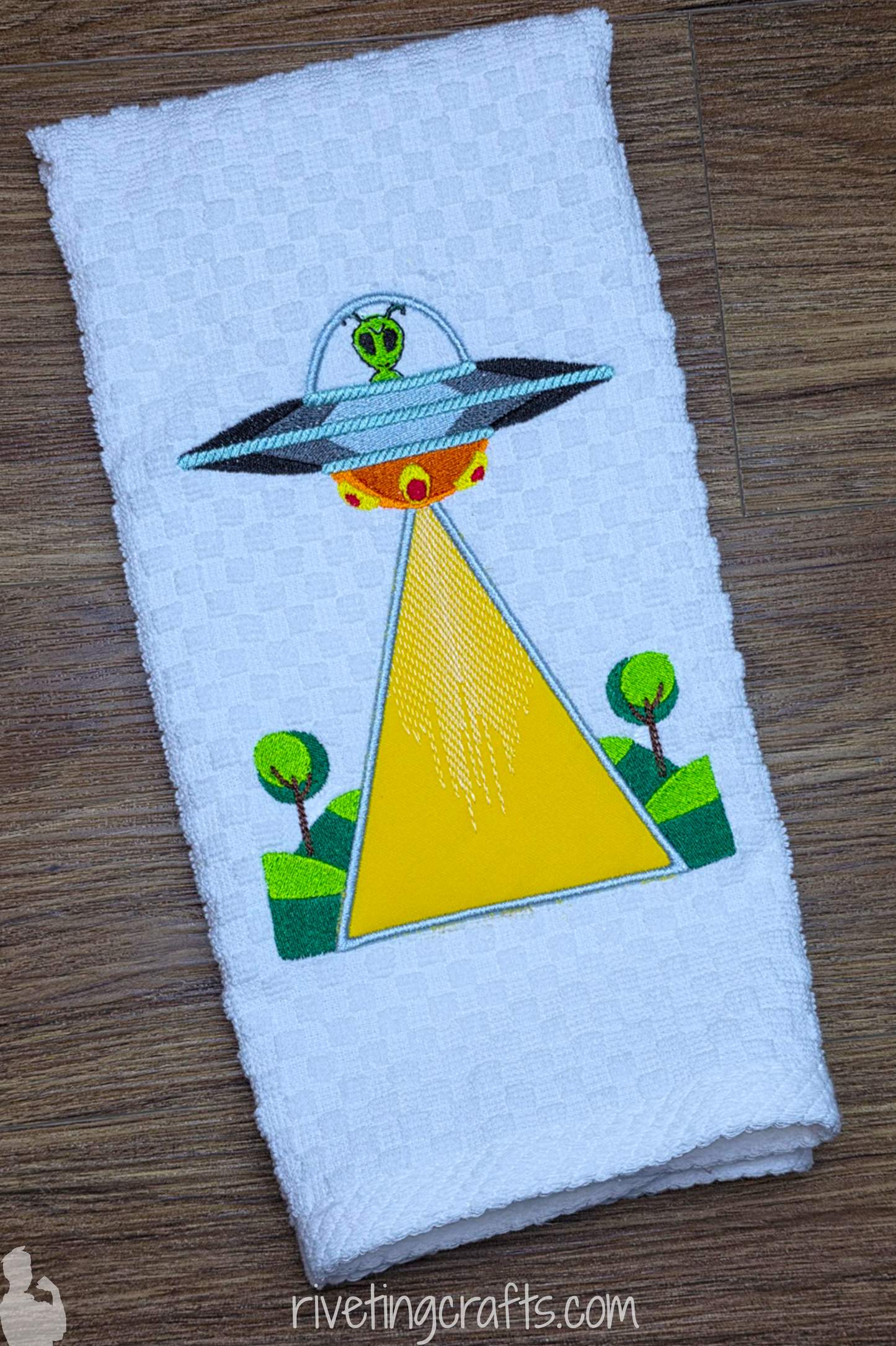 Alien Abduction Hand Towel