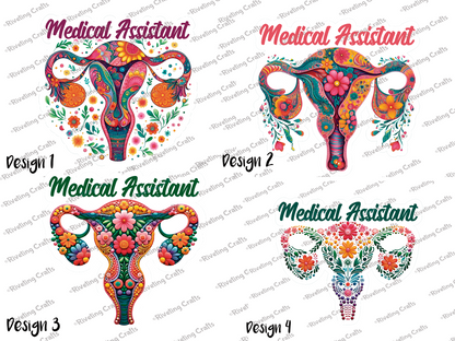 Medical Assistant Uterus Sticker