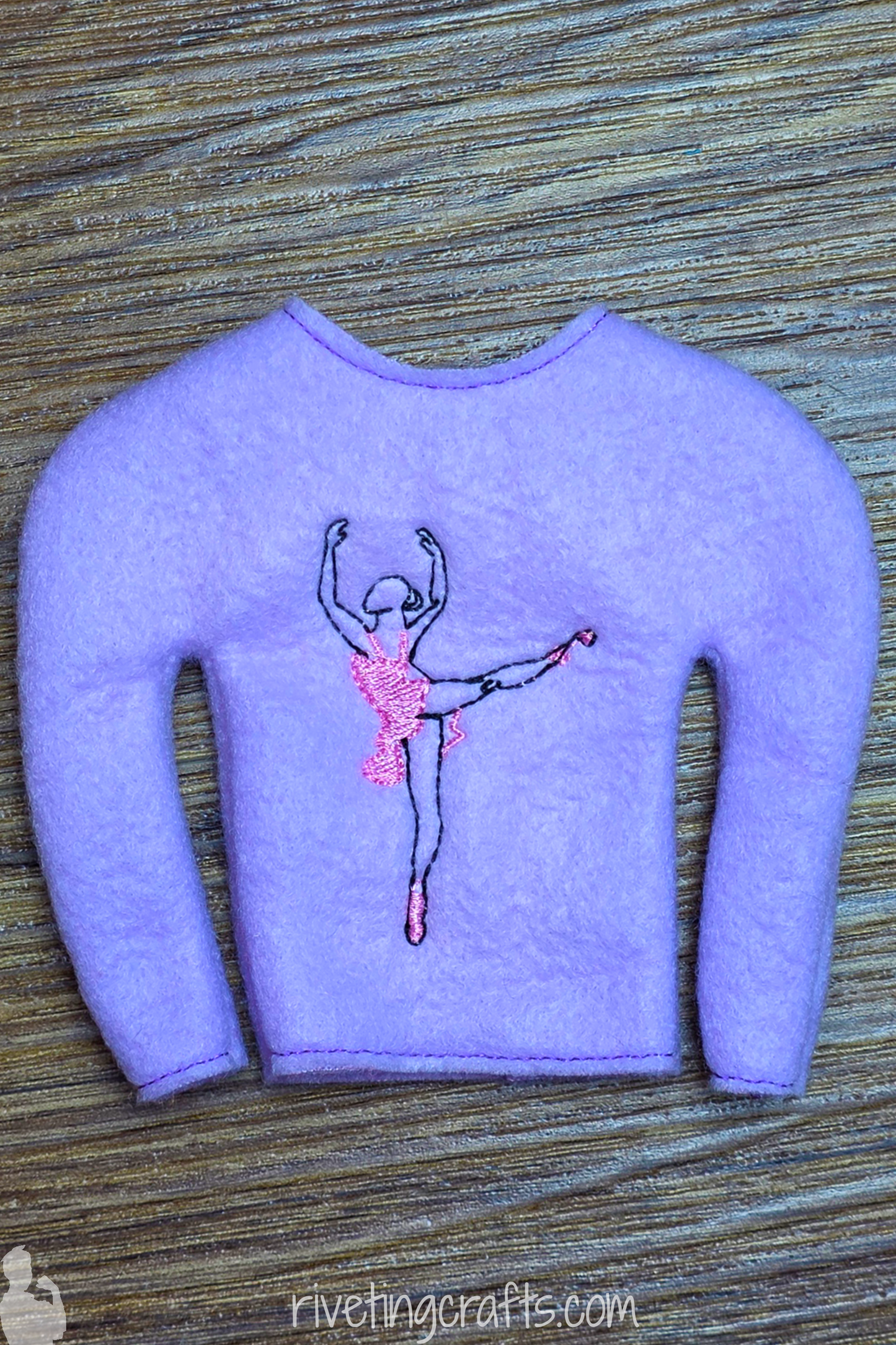 Ballerina Elf Sweater - Dainty Dancing Christmas Doll Clothes