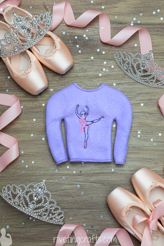 Ballerina Elf Sweater - Dainty Dancing Christmas Doll Clothes
