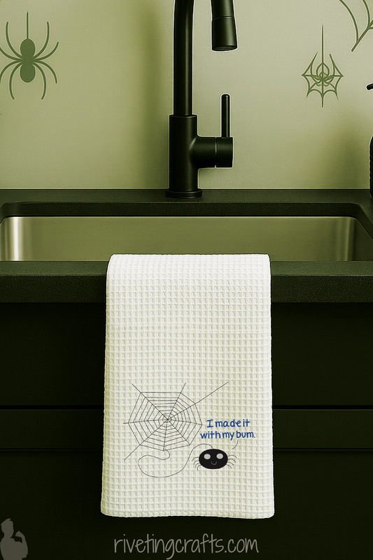 I Made It With My Bum Spider Towel