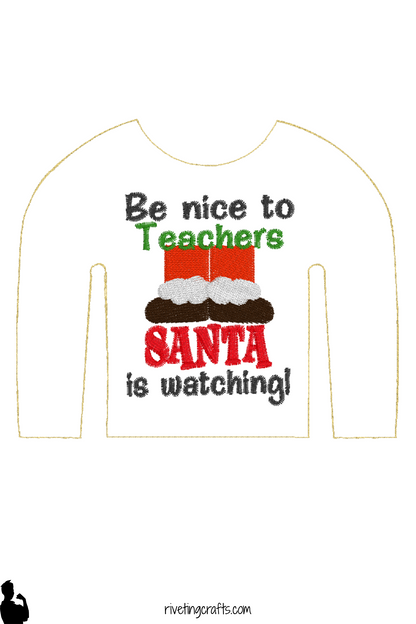 Sassy Teacher Sweater for Christmas Scout - Doll Clothes 12 inch Doll Size Prop