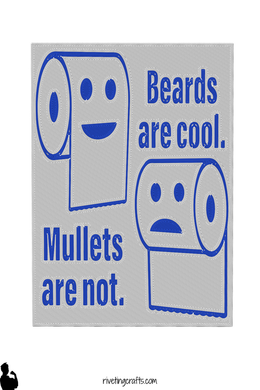 Beards are cool. Mullets are not. Magnetic Soap Sleeve Cover
