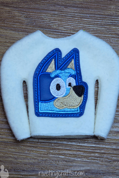 Bluey Elf Sweater – Tiny Trouble in a Big Heeler World