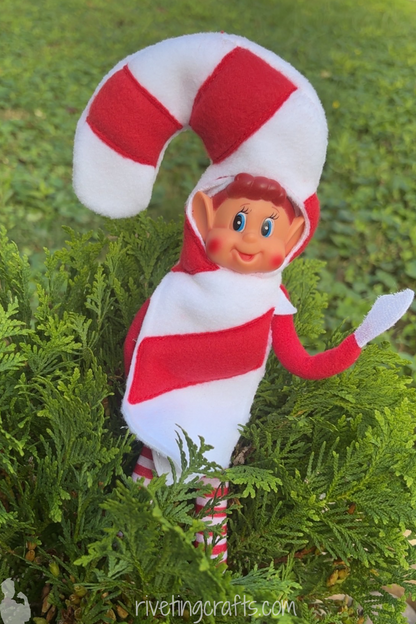 Candy Cane Elf Costume – Sweet Mischief Stripes for Holiday Fun