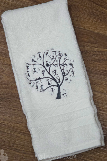 Cat Tree of Life Hand Towel – Feline Branch Party