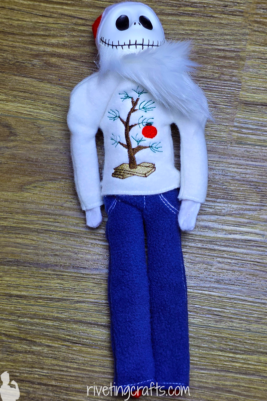 Funny Minimalist Christmas Tree Elf Sweater - Cute Doll Clothes for Holiday Scout on the Shelf