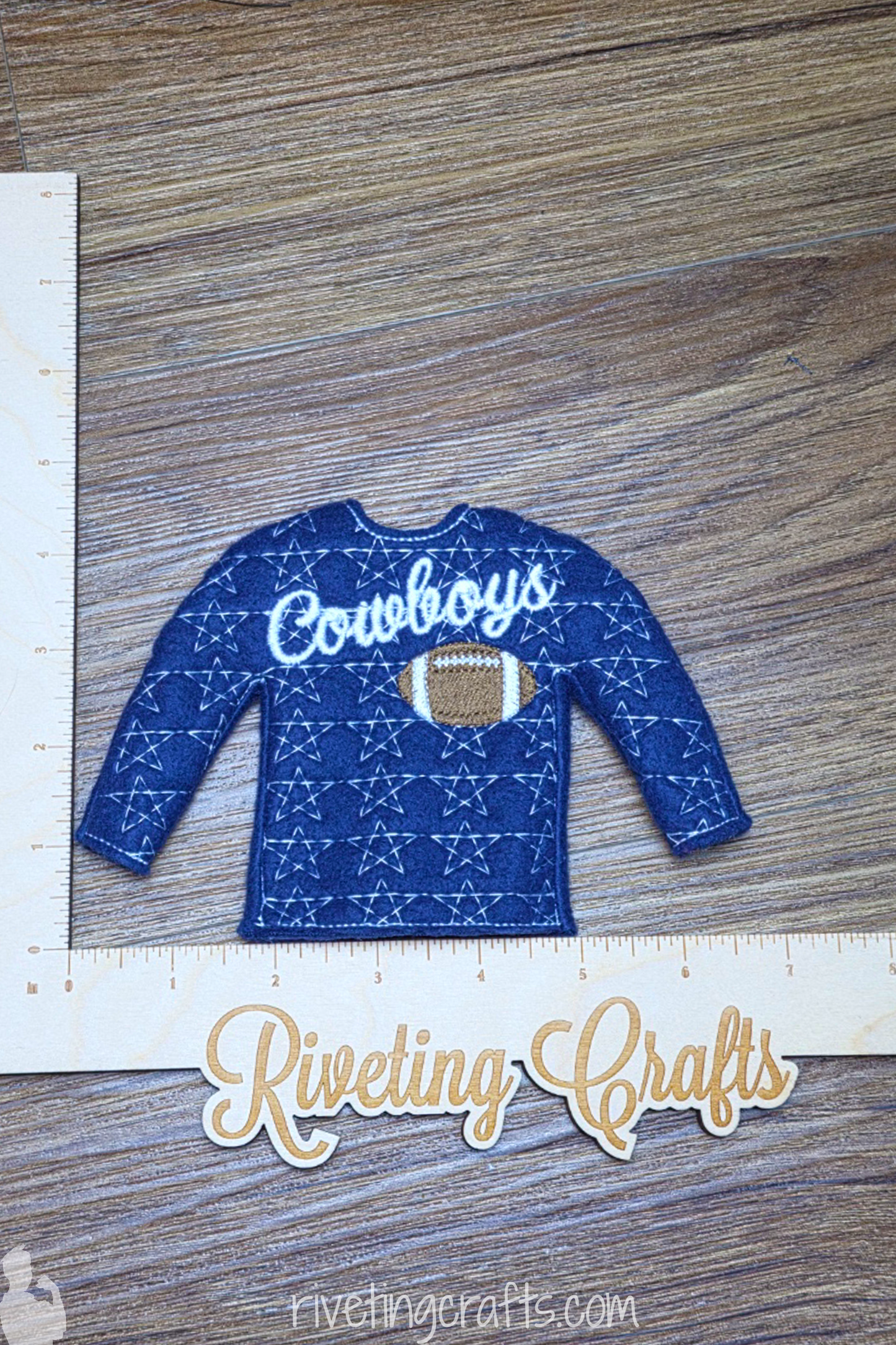 Football Team Elf Sweater, Doll Clothes for Christmas Game Day Fun