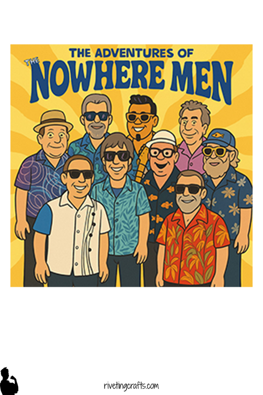 NoWhere Men Band T-Shirt in Black Cotton with choice of Graphic Design