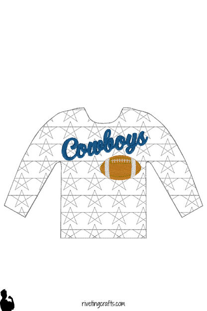 Football Team Elf Sweater, Doll Clothes for Christmas Game Day Fun