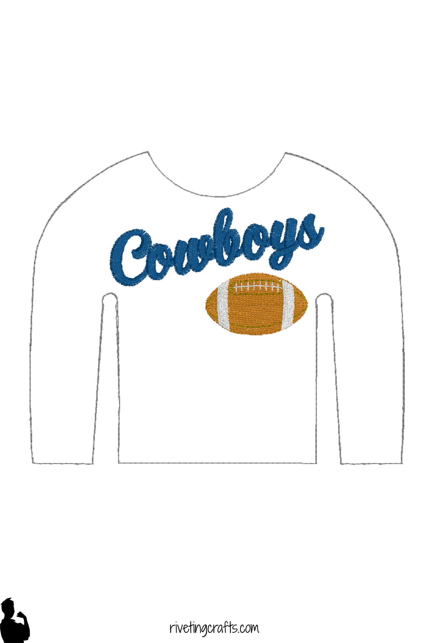 Football Team Elf Sweater, Doll Clothes for Christmas Game Day Fun