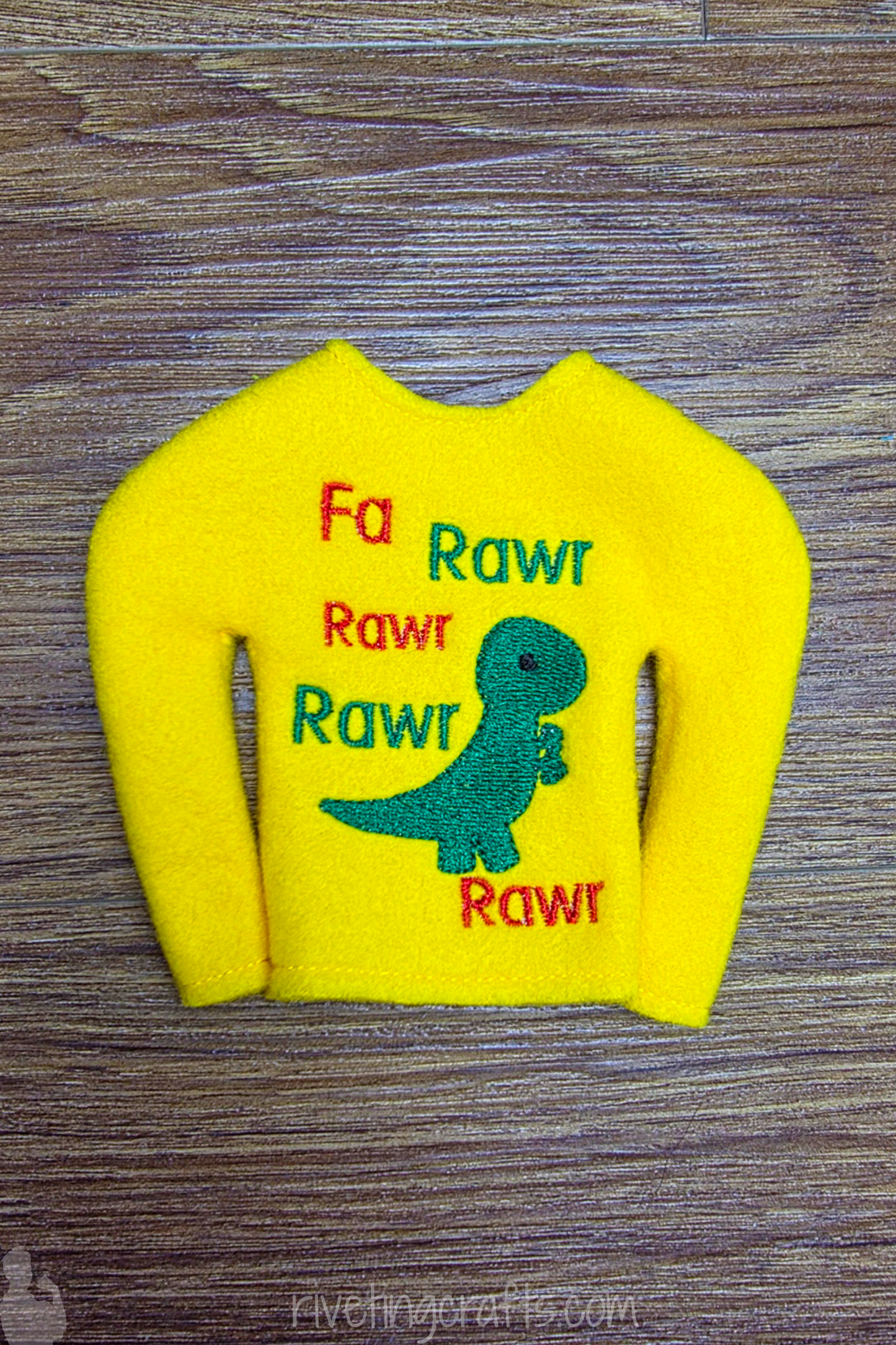 Dinosaur Elf Sweater – Fa Rawr Rawr Rawr Funny Christmas Doll Outfit