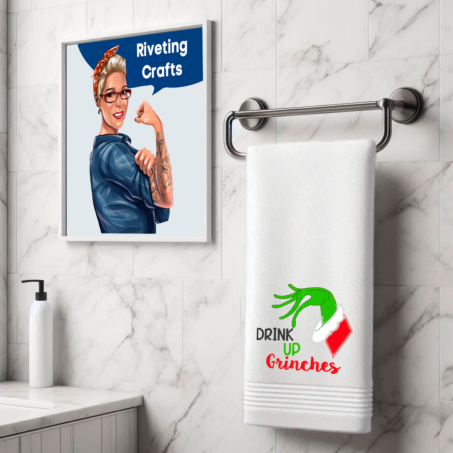 Drink Up Grinches Hand Towel