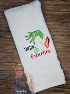 Drink Up Grinches Hand Towel