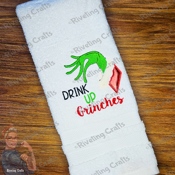 Drink Up Grinches Hand Towel