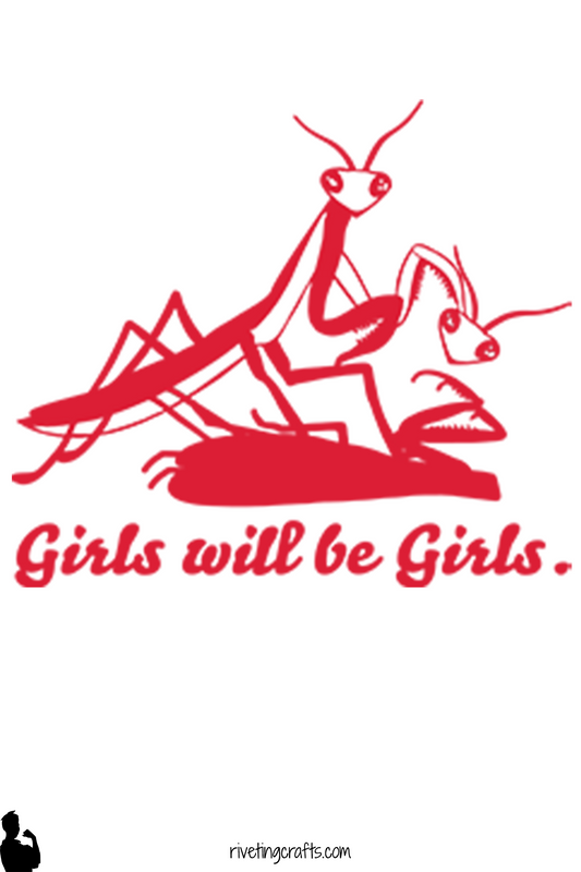 Girls Will Be Girls Mantis Car Tattoo for Strong Daughters and Women
