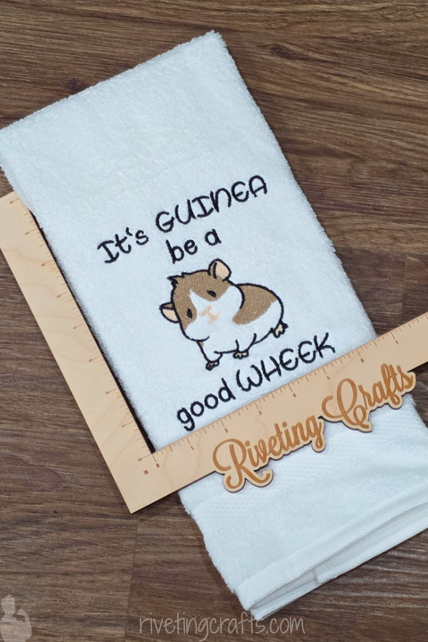 Guinea Pig Hand Towel – Funny Wheek Pun Design