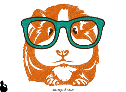 Guinea Pig with Glasses Hand Towel