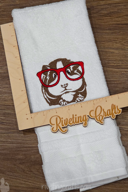 Guinea Pig with Glasses Hand Towel