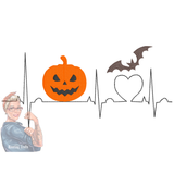 Halloween Heartbeat Hand Towel