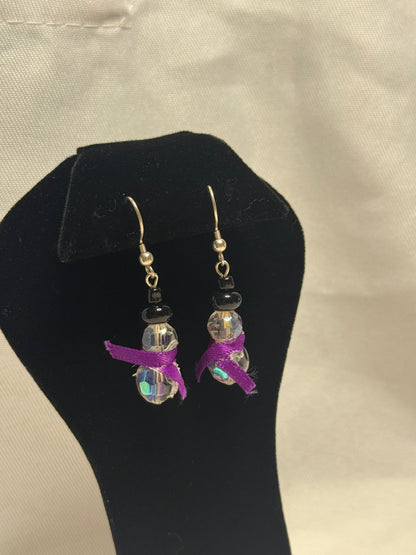 Snowman earrings