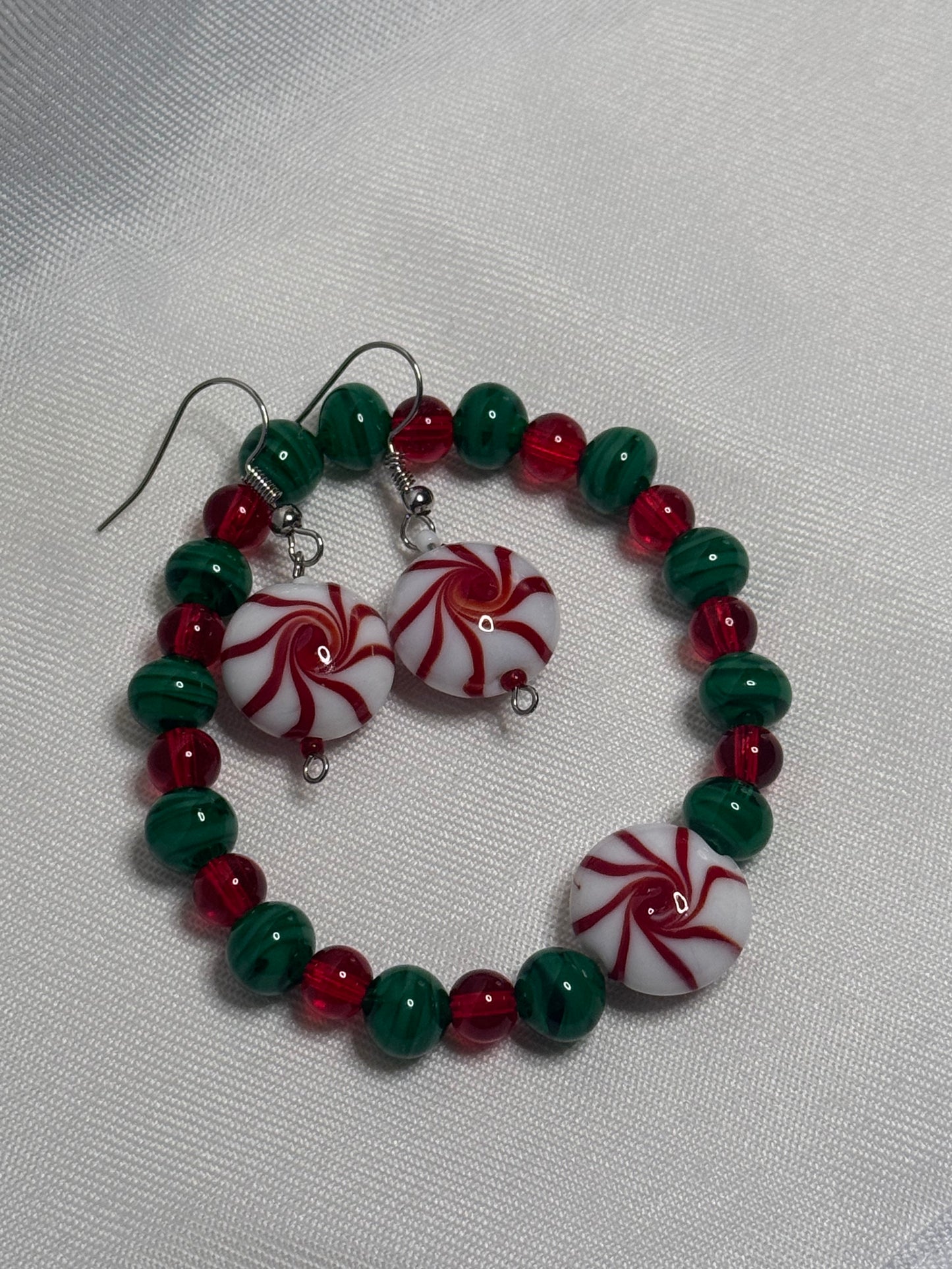 Christmas earrings & bracelet set