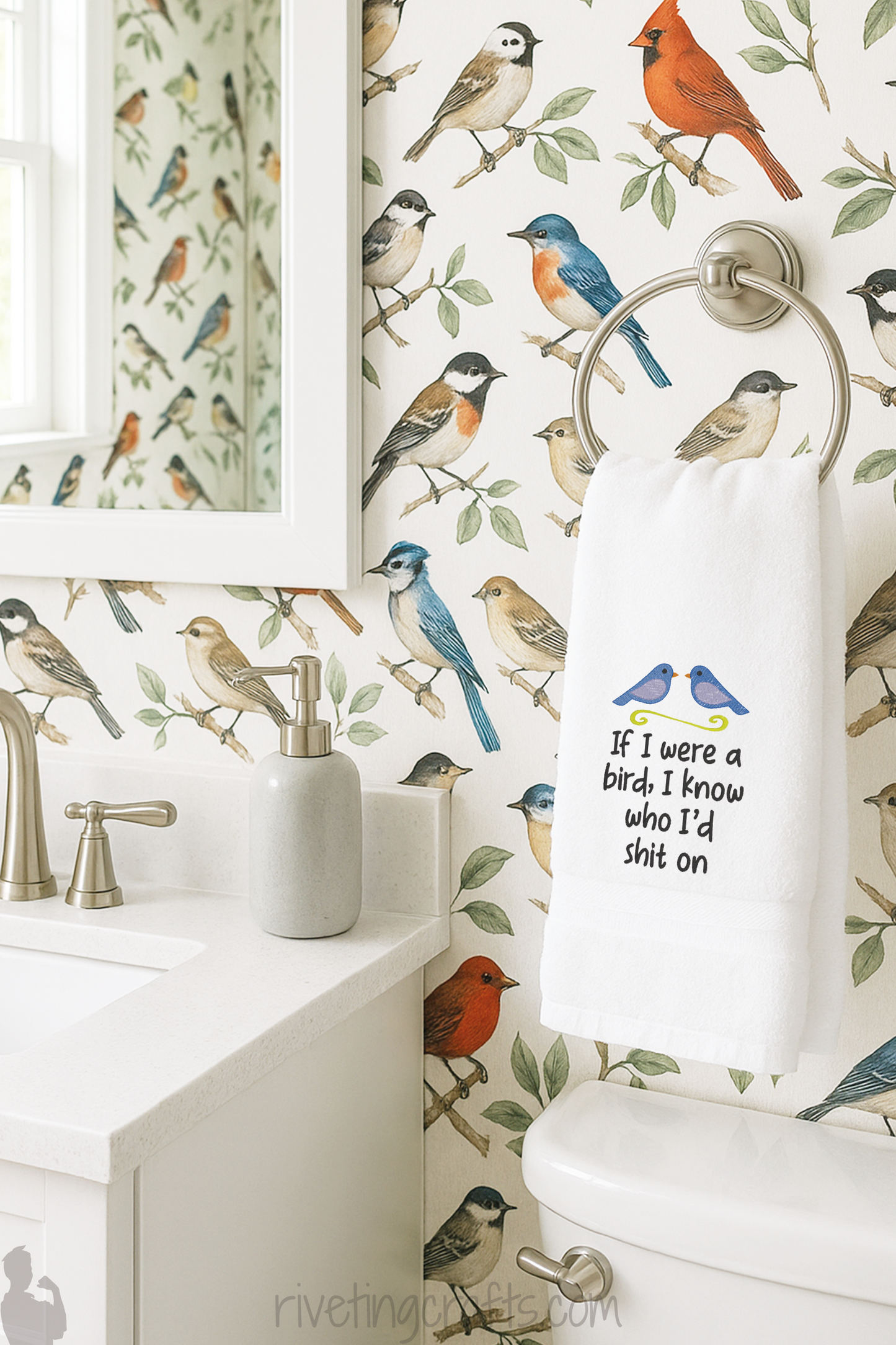 Snarky Bird Hand Towel