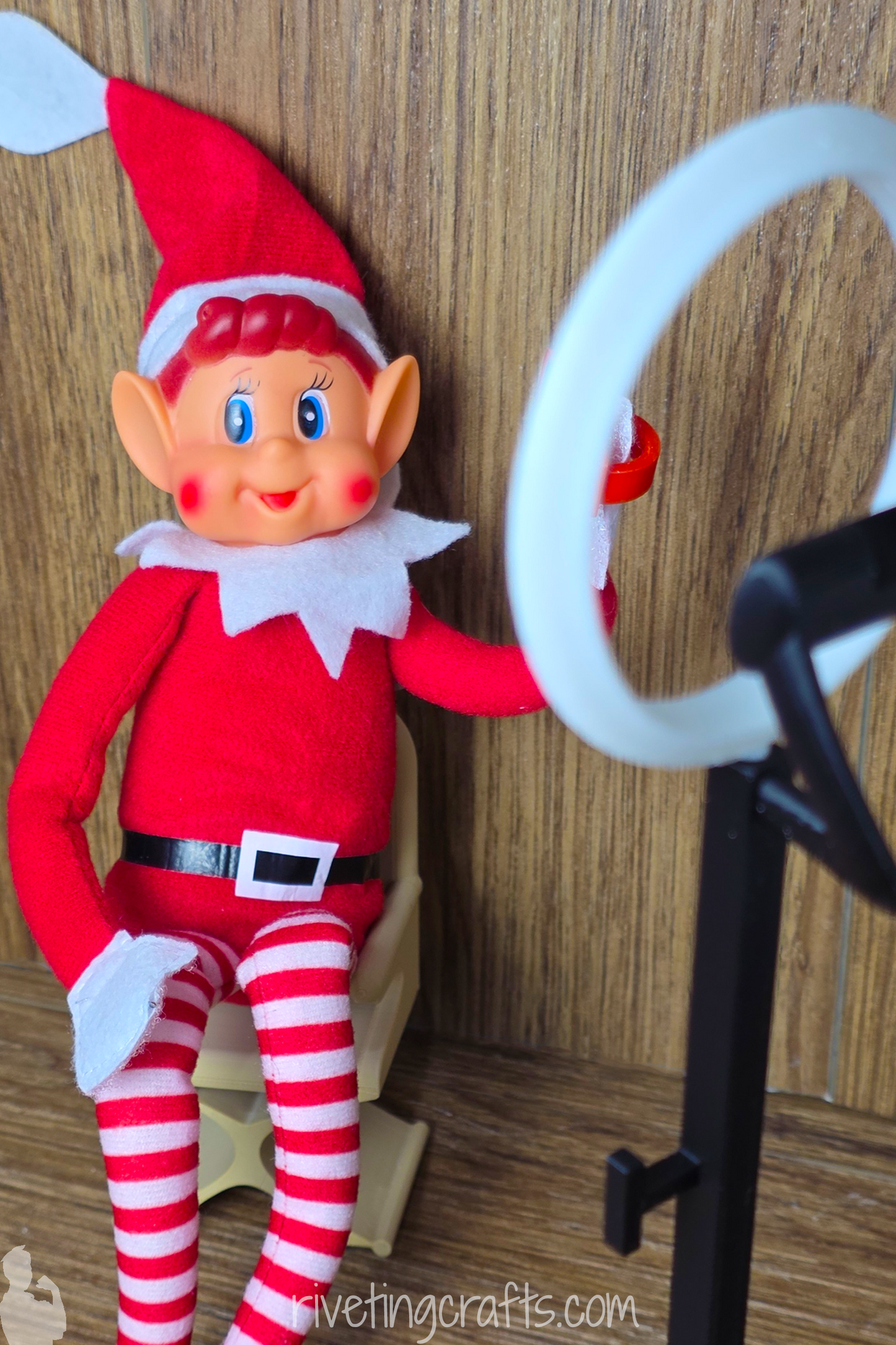 Elf Influencer Pack – 3D Printed Mini Phone and Ring Light Tripod for Elf or Doll Display