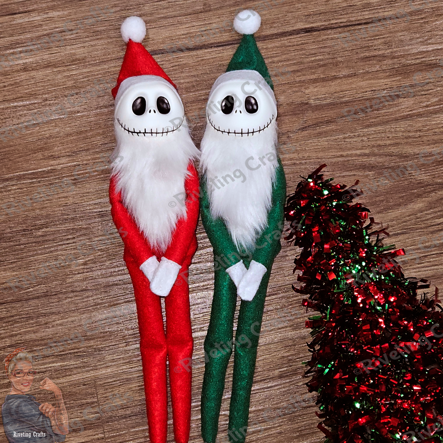 Jack Skellington Santa Elf Doll