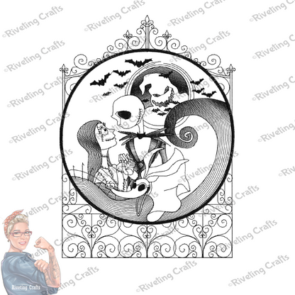 Jack & Sally Skellington at the Gates Hand Towel