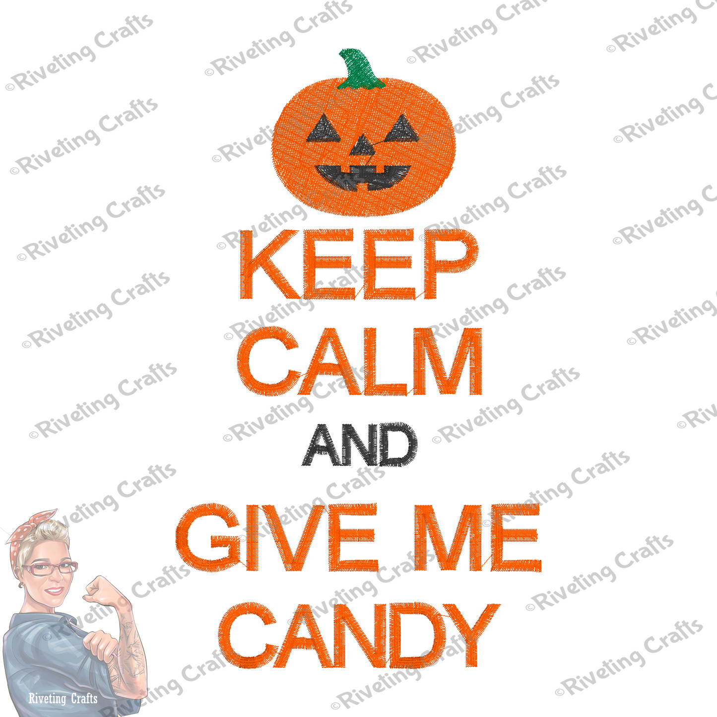 Keep Calm and Give Me Candy Halloween Hand Towel