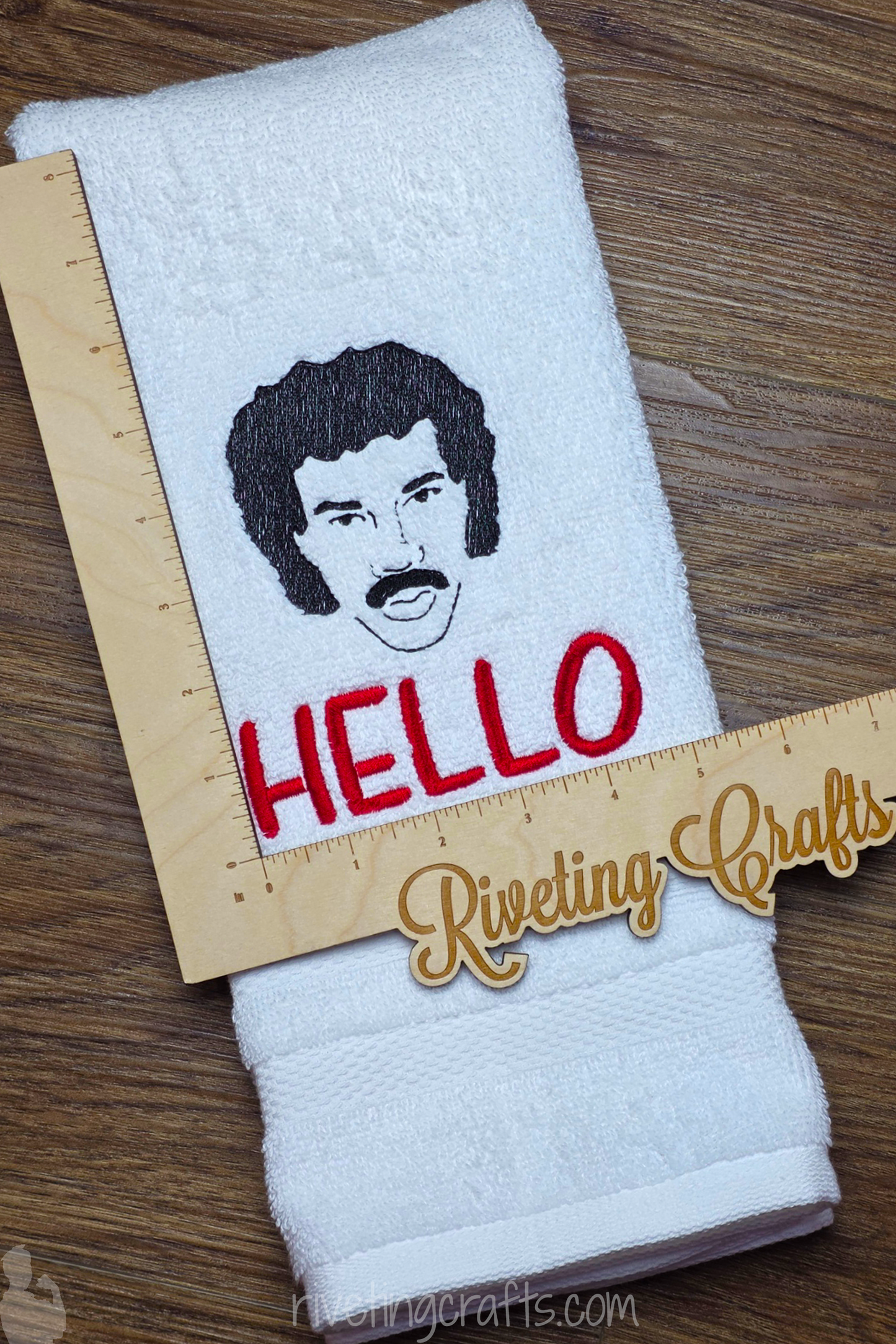 Hello Lionel Ritchie Hand Towel – Funky Retro Music Inspired Decor