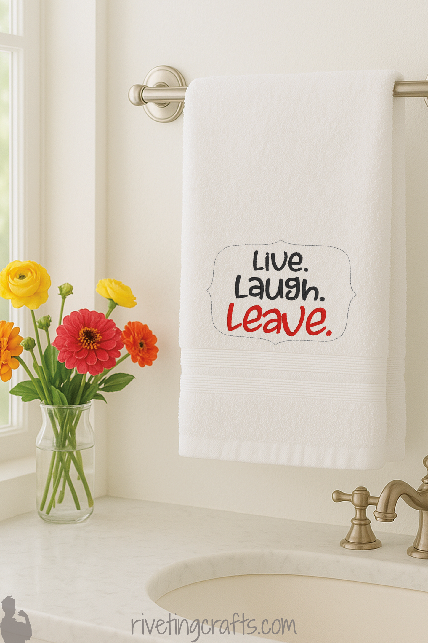 Live Laugh Leave Hand Towel