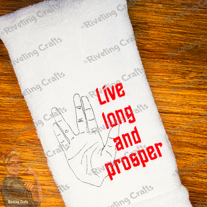 Live Long and Prosper Star Trek Hand Towel