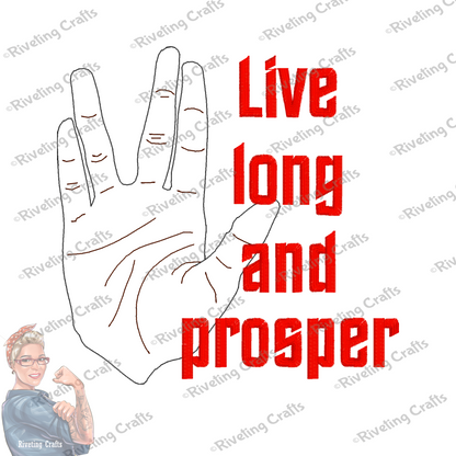 Live Long and Prosper Star Trek Hand Towel