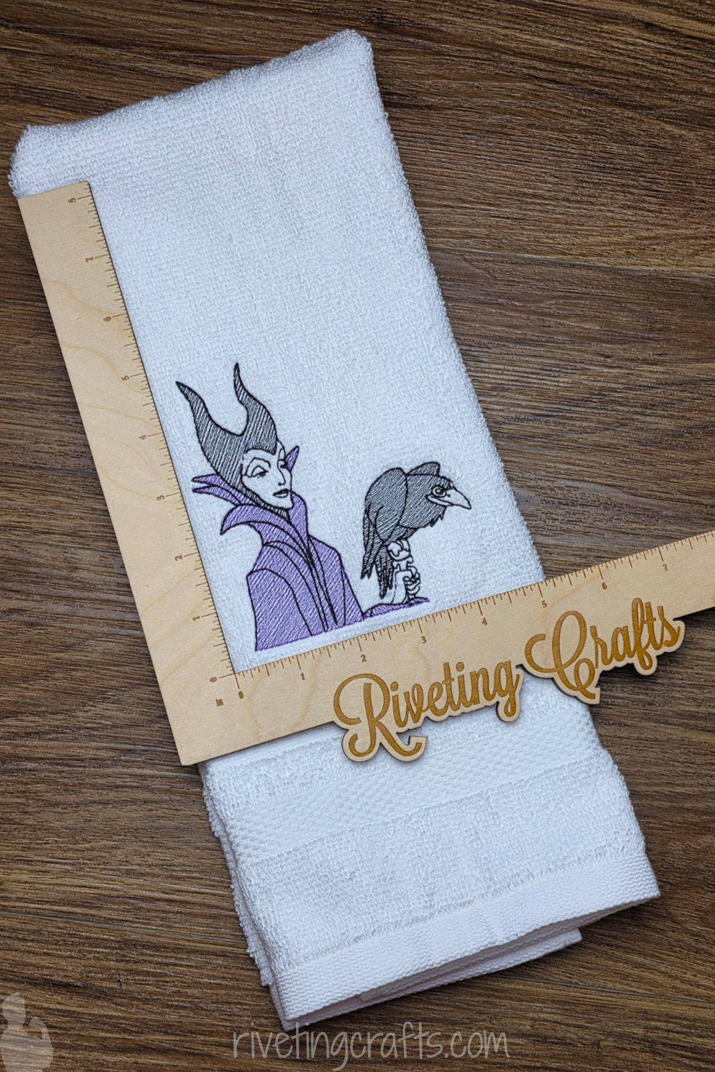 Maleficent Dark Fairy Crow Staff – Gothic Hand Towel