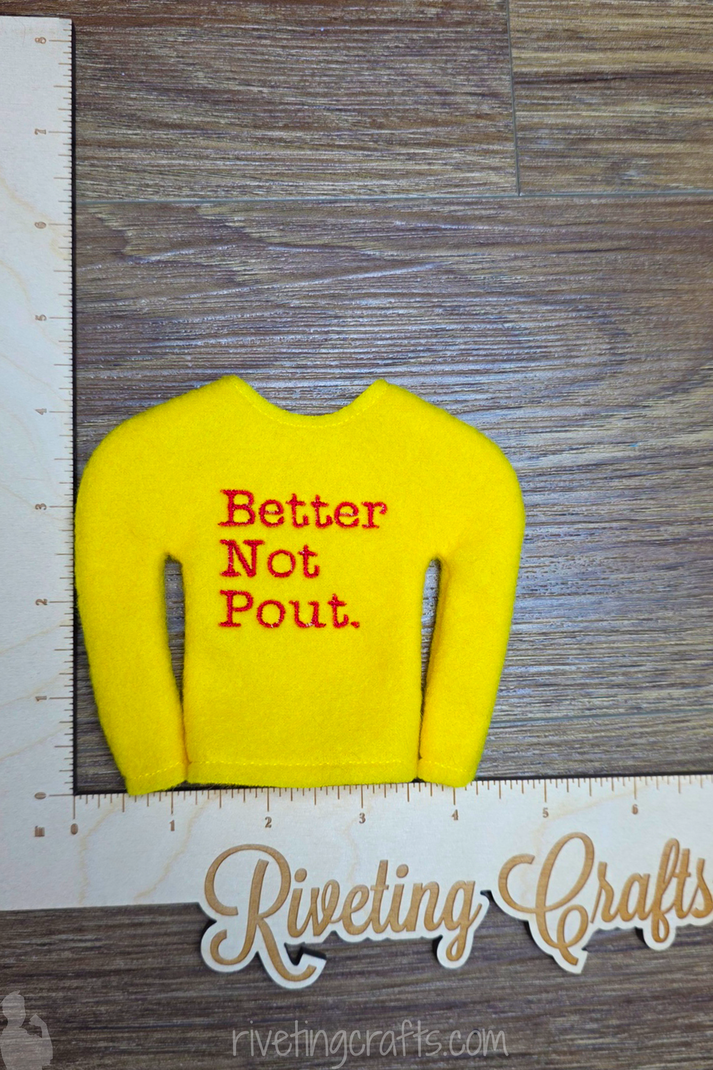 "Better Not Pout" Elf Sweater, Christmas Surveillance Doll Shirt