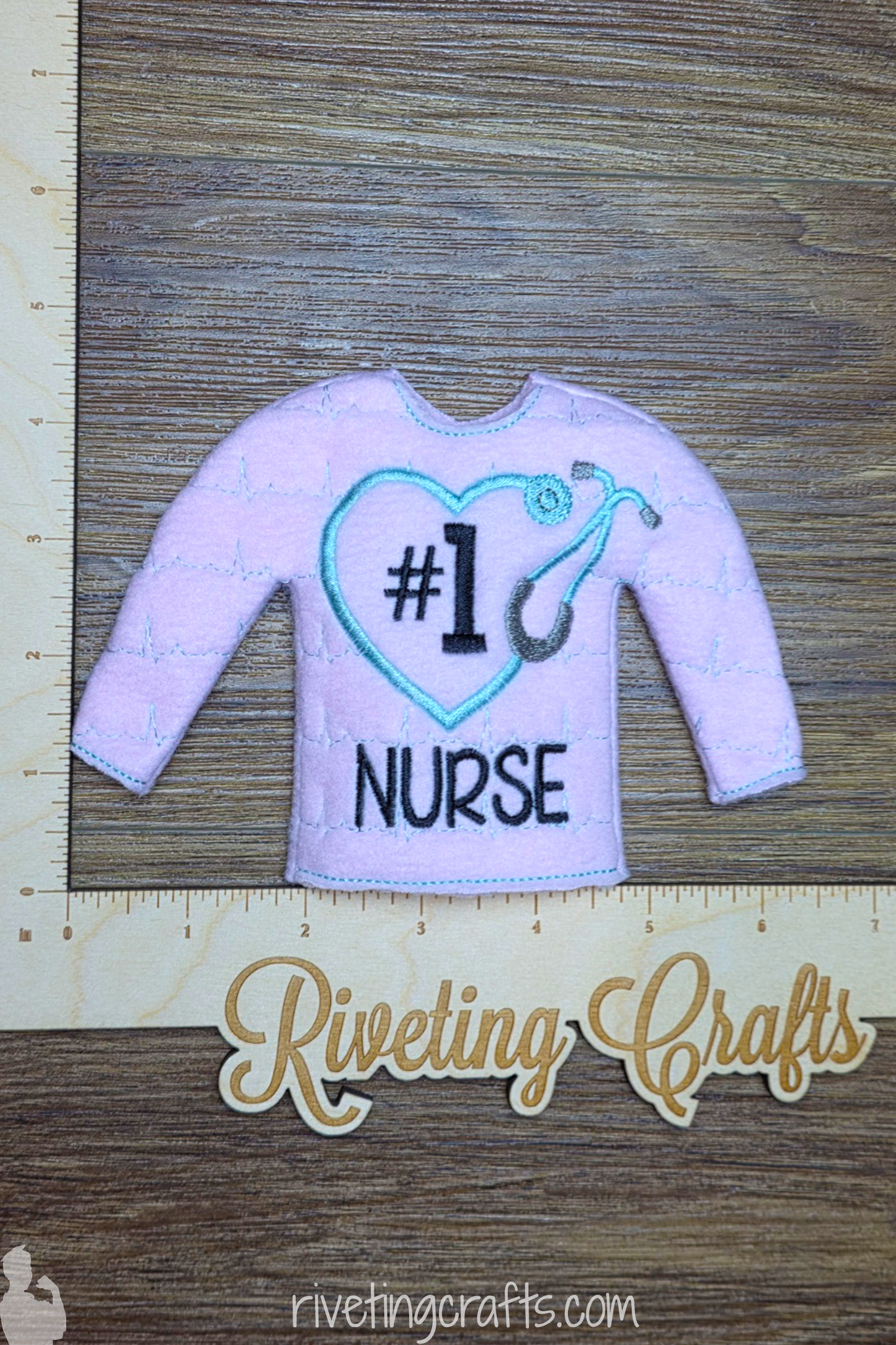 Funny Nurse Sweater for Elf Christmas Scout - Doll Clothes 12 inch Doll Size Prop
