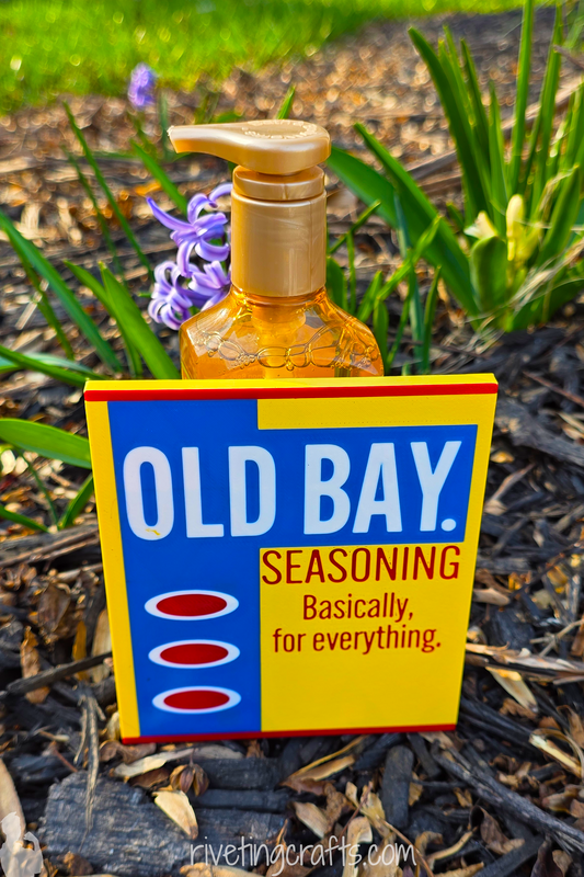 Old Bay Inspired Magnetic Soap Bottle Cover