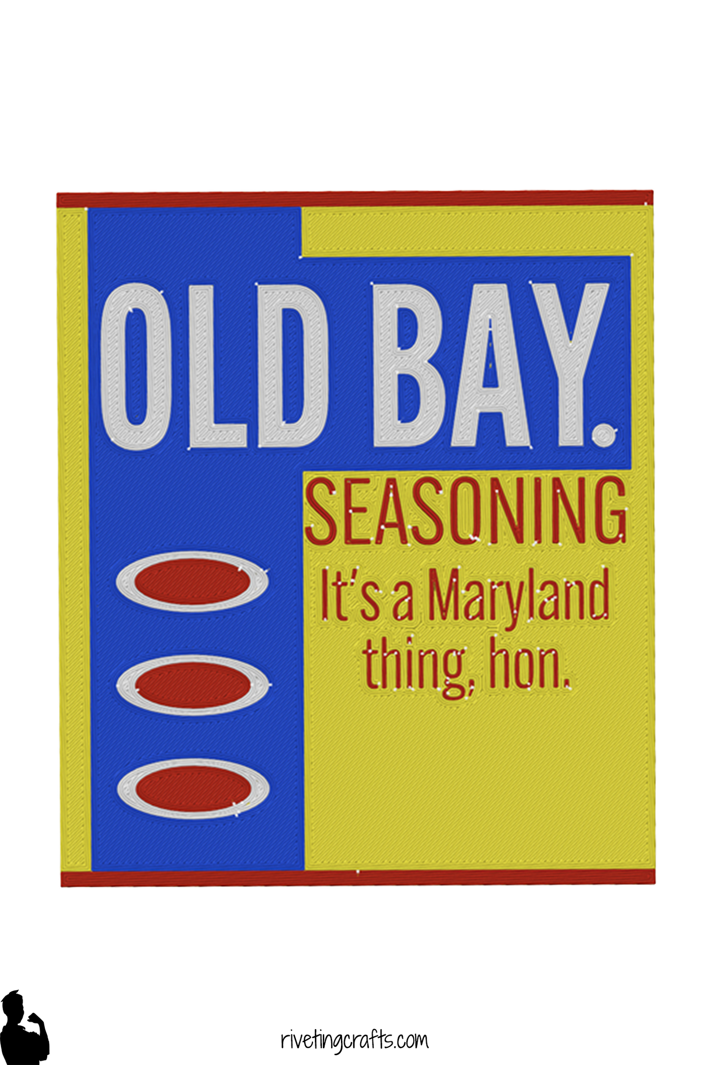 Old Bay Inspired Magnetic Soap Bottle Cover
